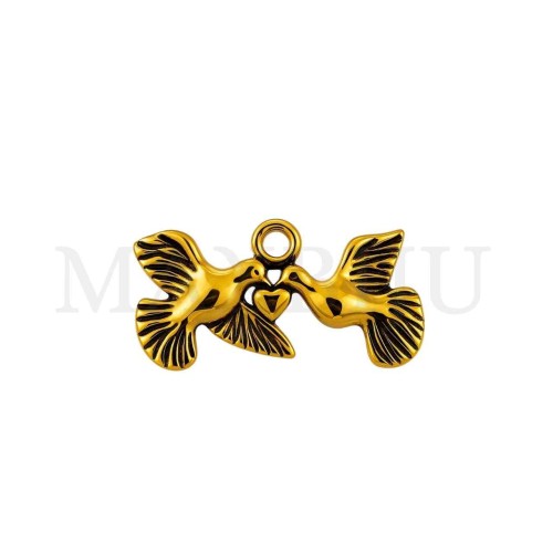 Metal Pendant - Dove 24x12mm