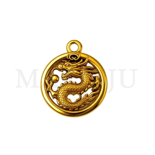 Metal Pendant  - Dragon 20mm