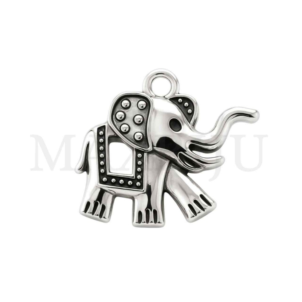 Metal Pendant - Elephant 17x17mm