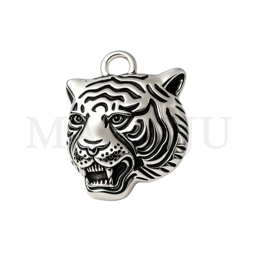 Metal Pendant  - Tiger 22x27mm