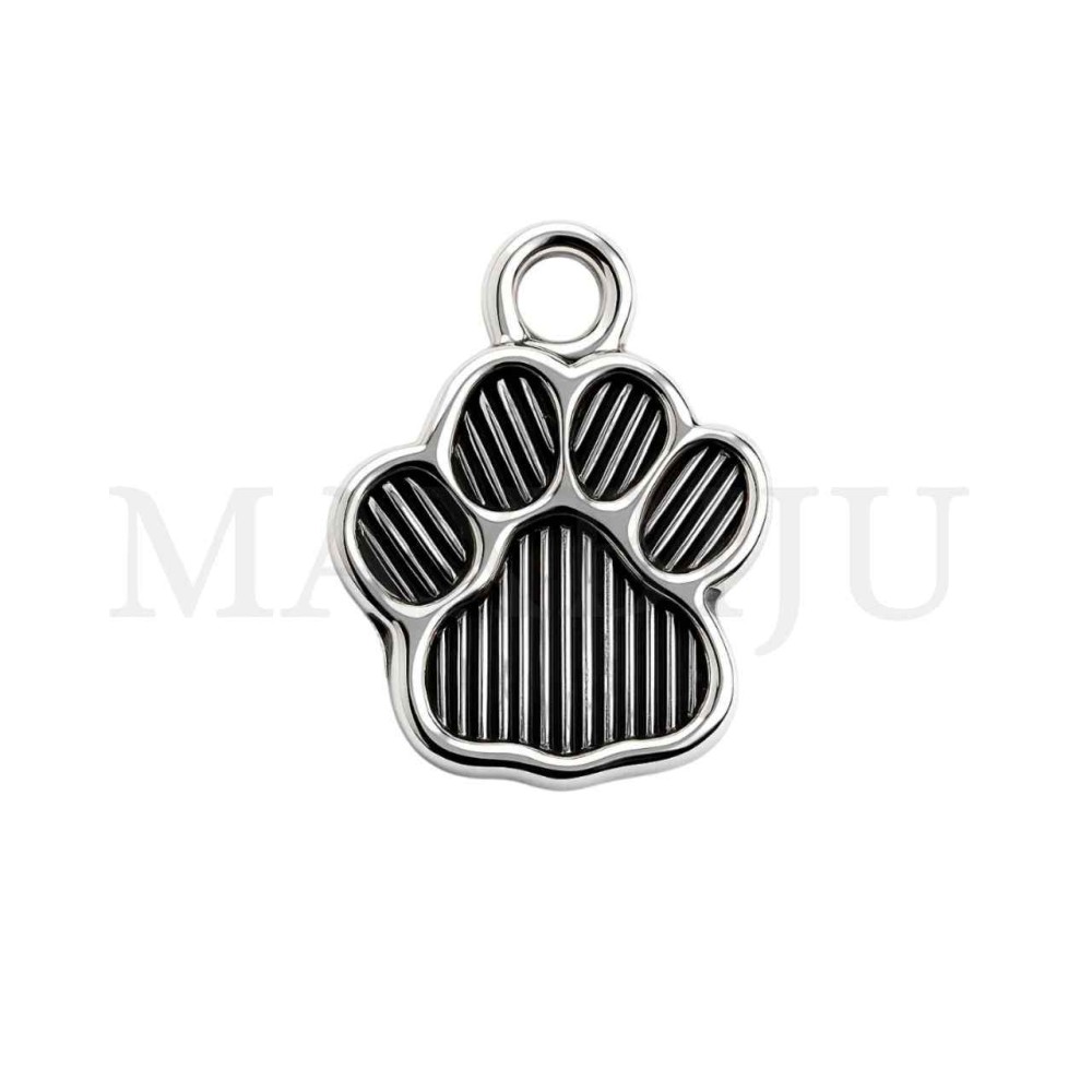 Metal Pendant - Paw 13x15mm