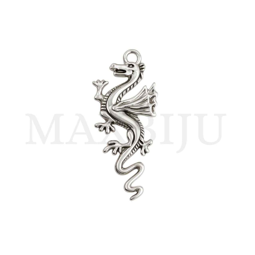 Metal Pendant  - Dragon 20x49mm