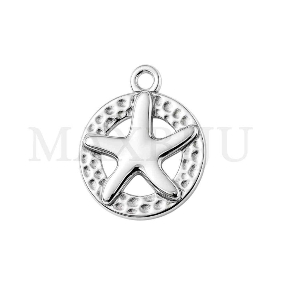 Metal Pendant  - Starfish 16mm