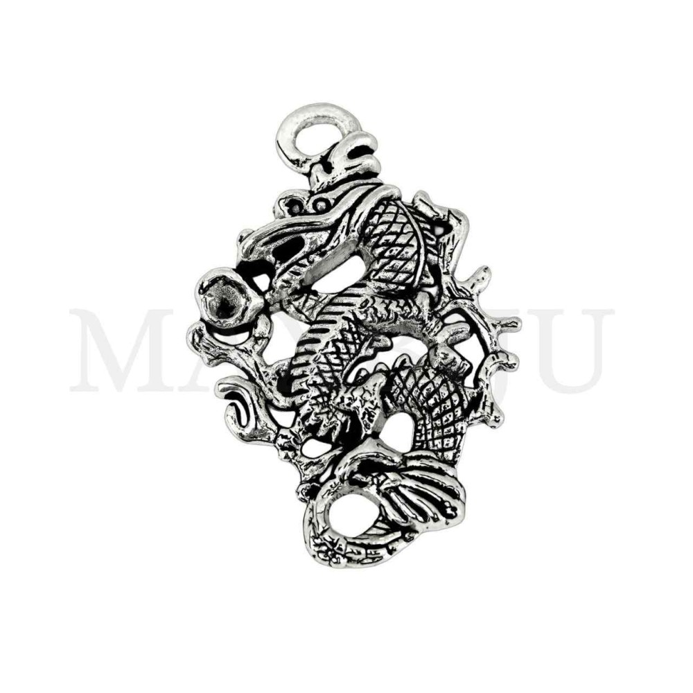 Metal Pendant  - Dragon 32x49mm