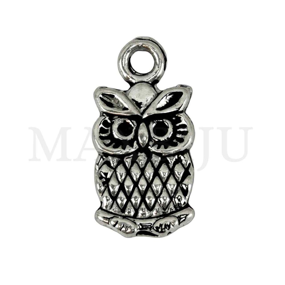 Metal Pendant - Owl 7x15mm