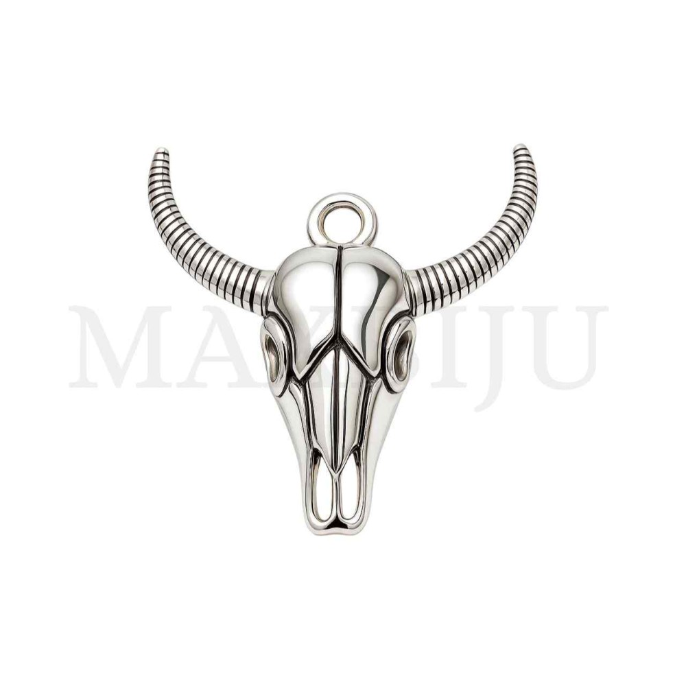 Metal Pendant - Bull 23x32mm