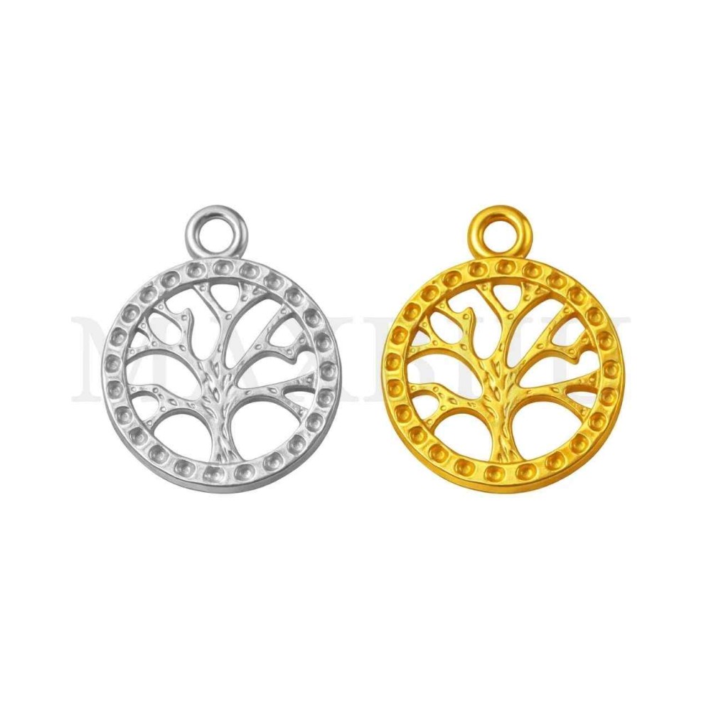 Metal Pendant - Tree 18mm