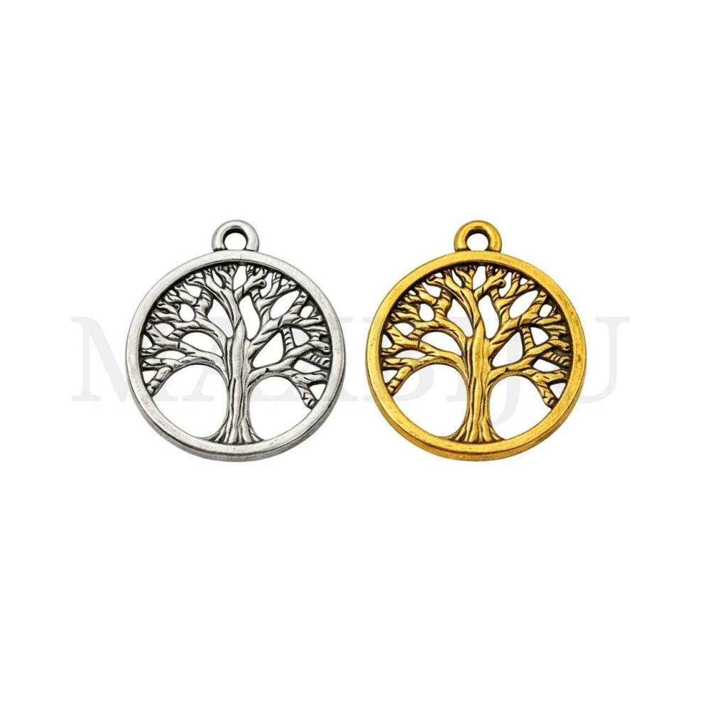 Metal Pendant - Tree 15mm