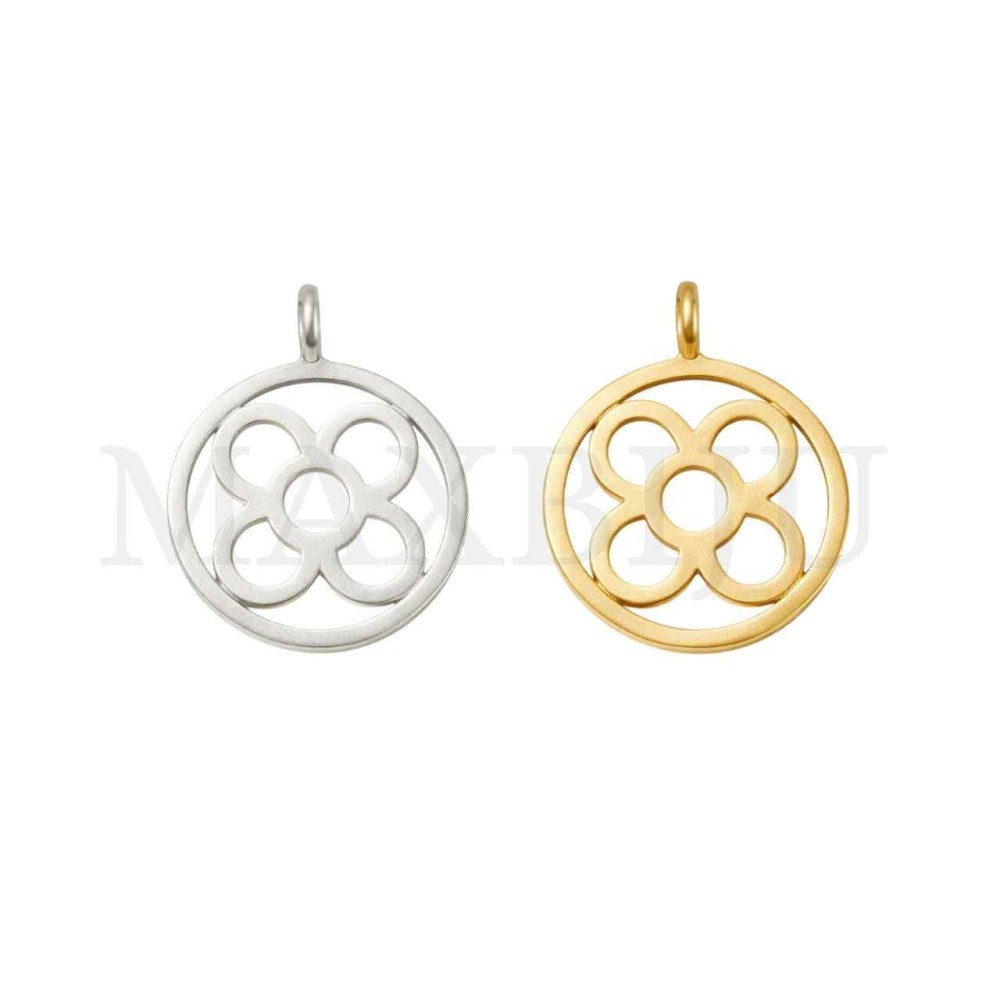 Metal Pendant - Flower 25mm