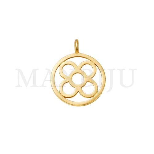 Metal Pendant - Flower 25mm