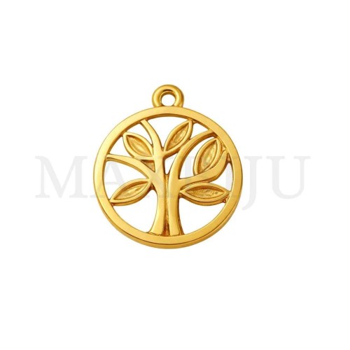 Metal Pendant - Tree 18mm