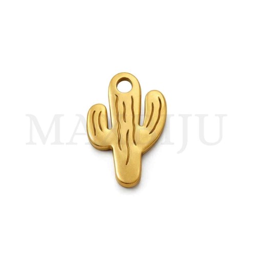 Metal Pendant - Cactus 12x20mm