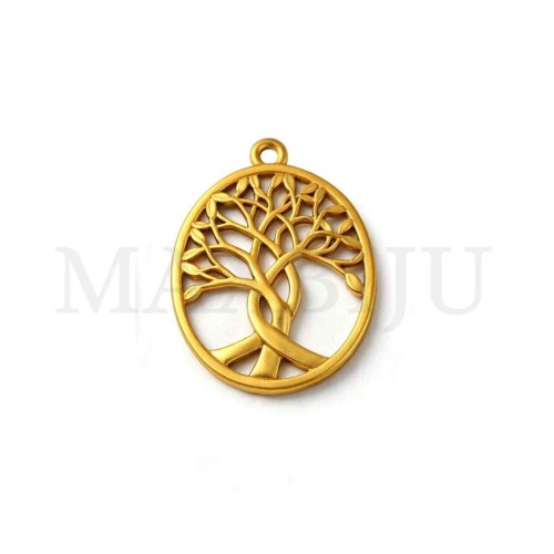 Metal Pendant - Tree 24x32mm