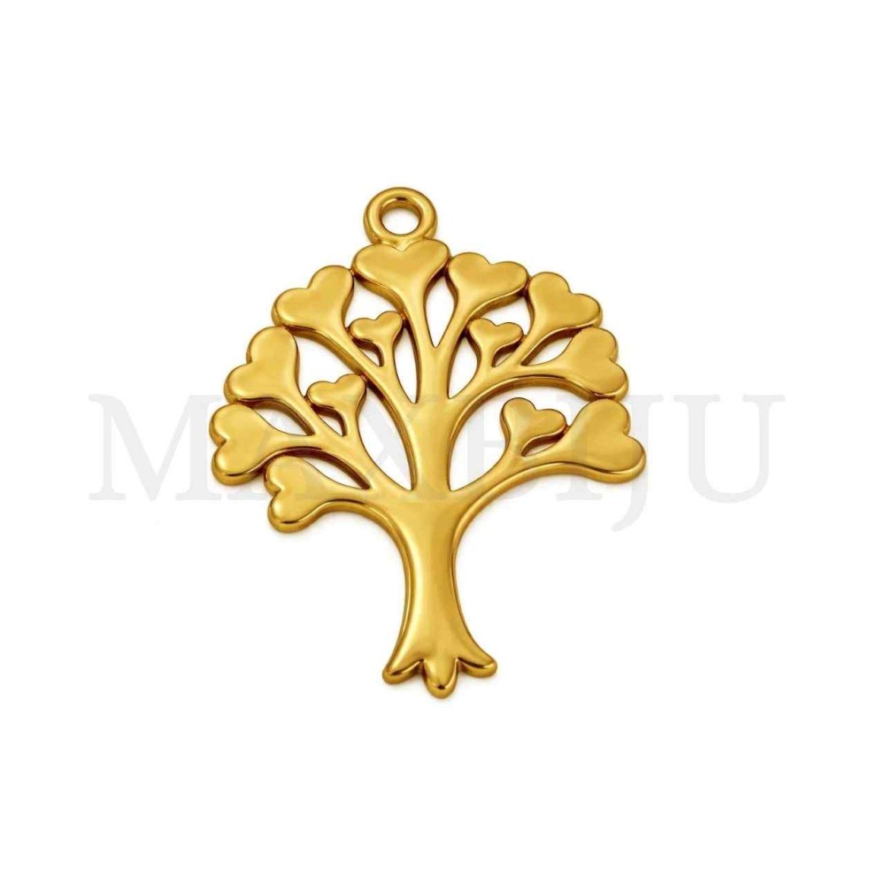 Metal Pendant - Tree 25x33mm