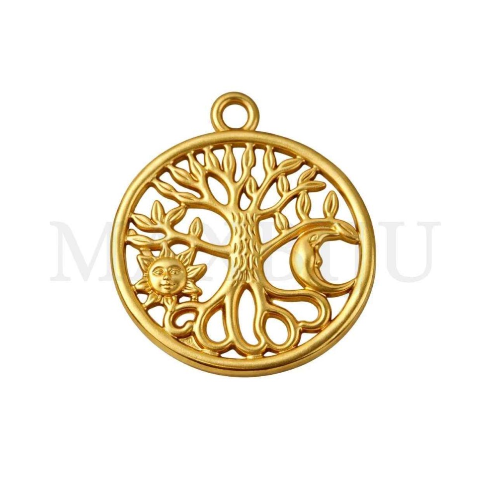 Metal Pendant - Tree 25mm