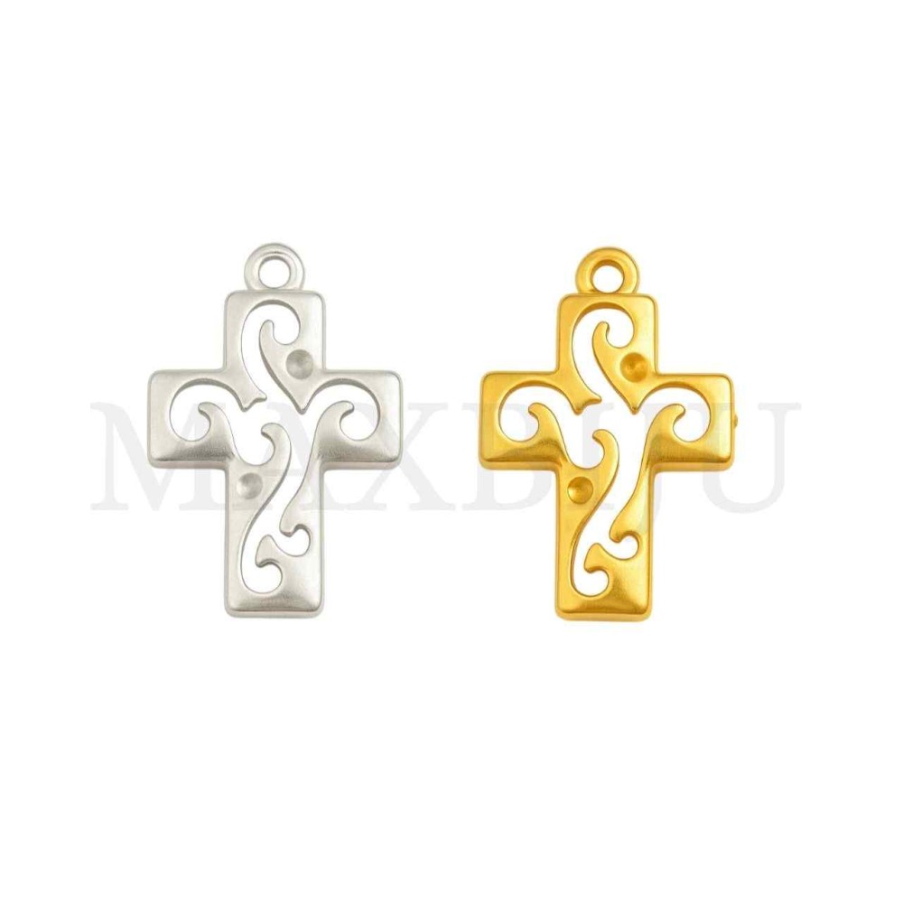 Metal Pendant - Cross 17x23mm