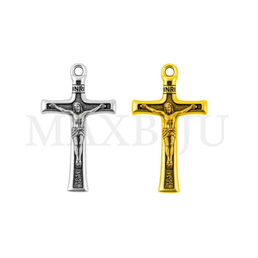 Metal Pendant - Cross 18x30mm