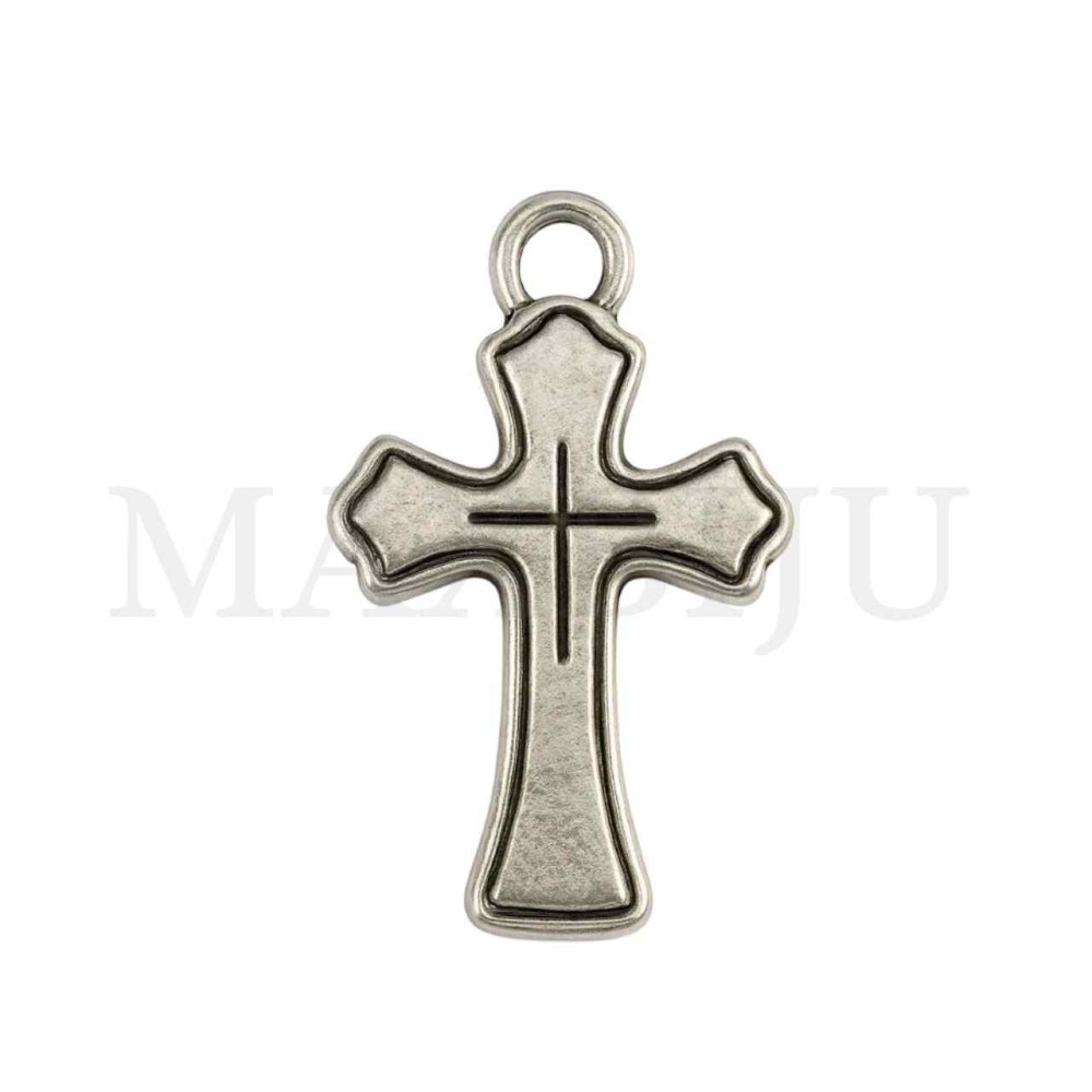 Metal Pendant - Cross 13x17mm