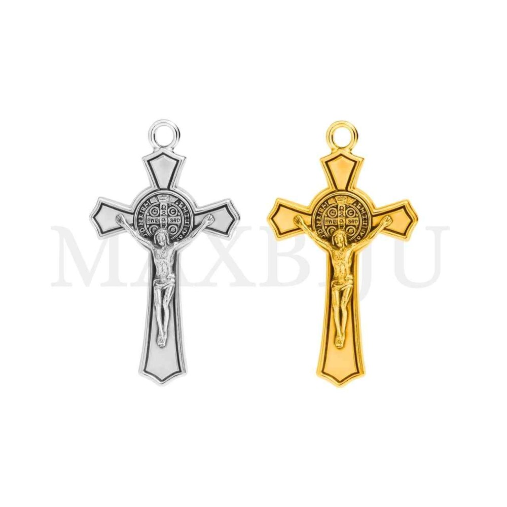 Metal Pendant - Cross 28x46mm