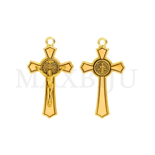 Metal Pendant - Cross 28x46mm