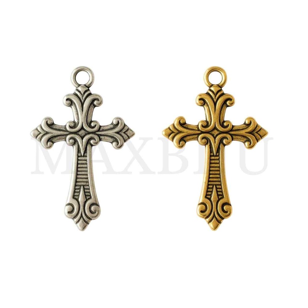 Metal Pendant - Cross 24x35mm