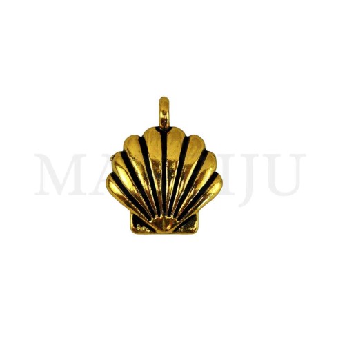Metal Pendant - Shell 14x17mm
