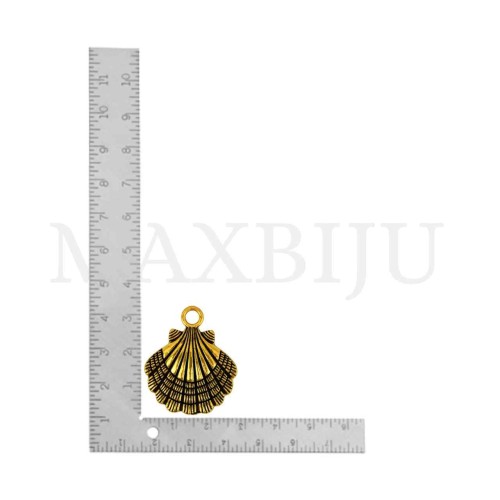 Metal Pendant - Shell 30x36mm