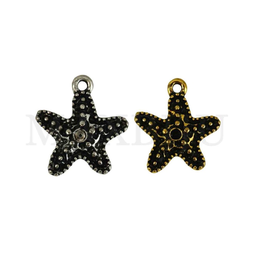 Metal Pendant - Starfish 18x20mm