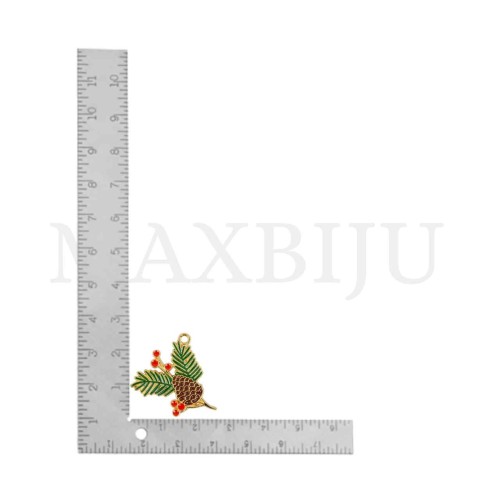 Metal Christmas Pendant 26x30mm