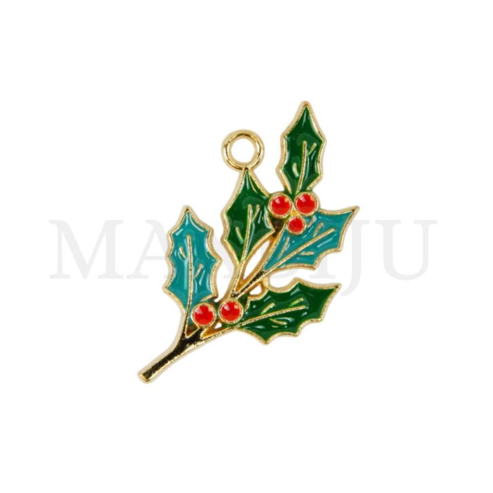 Metal Christmas Pendant 16x32mm