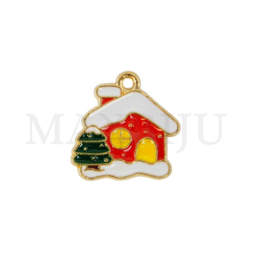 Metal Christmas Home Pendant 18x18mm