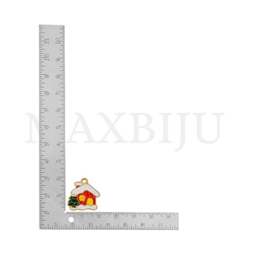 Metal Christmas Home Pendant 18x18mm