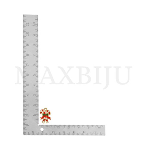 Metal Christmas Lollipop Pendant 12x18mm