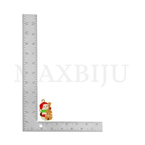 Metal Snowman Pendant 15x25mm