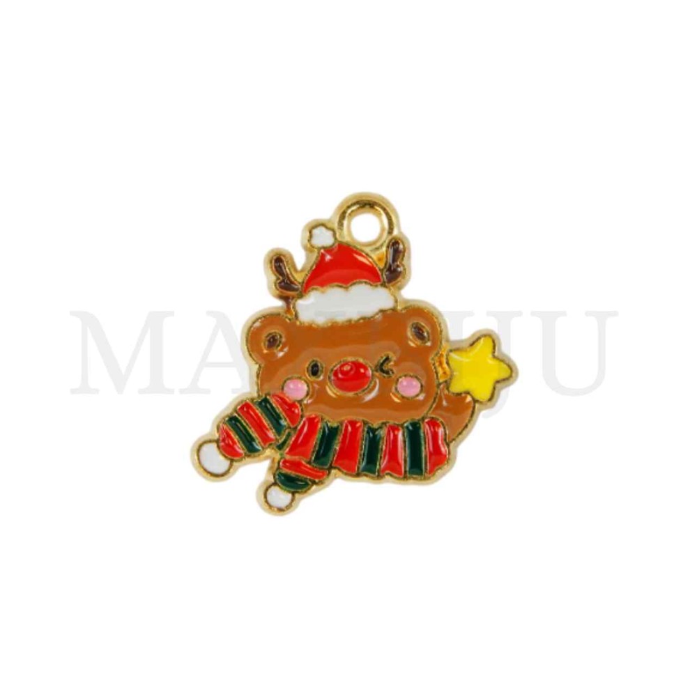 Metal Bear Pendant 20x20mm