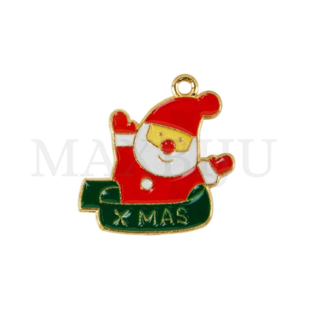 Metal Santa Claus Pendant 23x23mm
