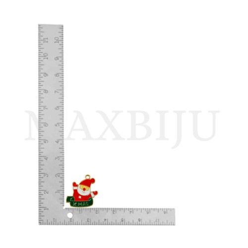 Metal Santa Claus Pendant 23x23mm