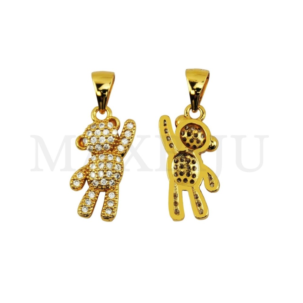 10x22mm rhodium-Plated Pendant.