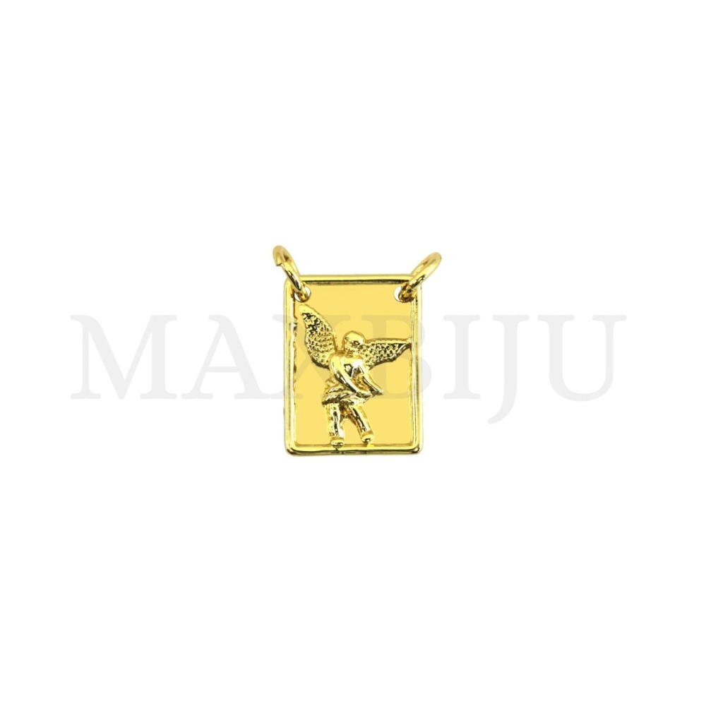 Rhodium-Plated Pendant – Guardian Angel 12x15mm.