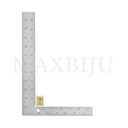 Rhodium-Plated Pendant – Cross, 11x16mm.