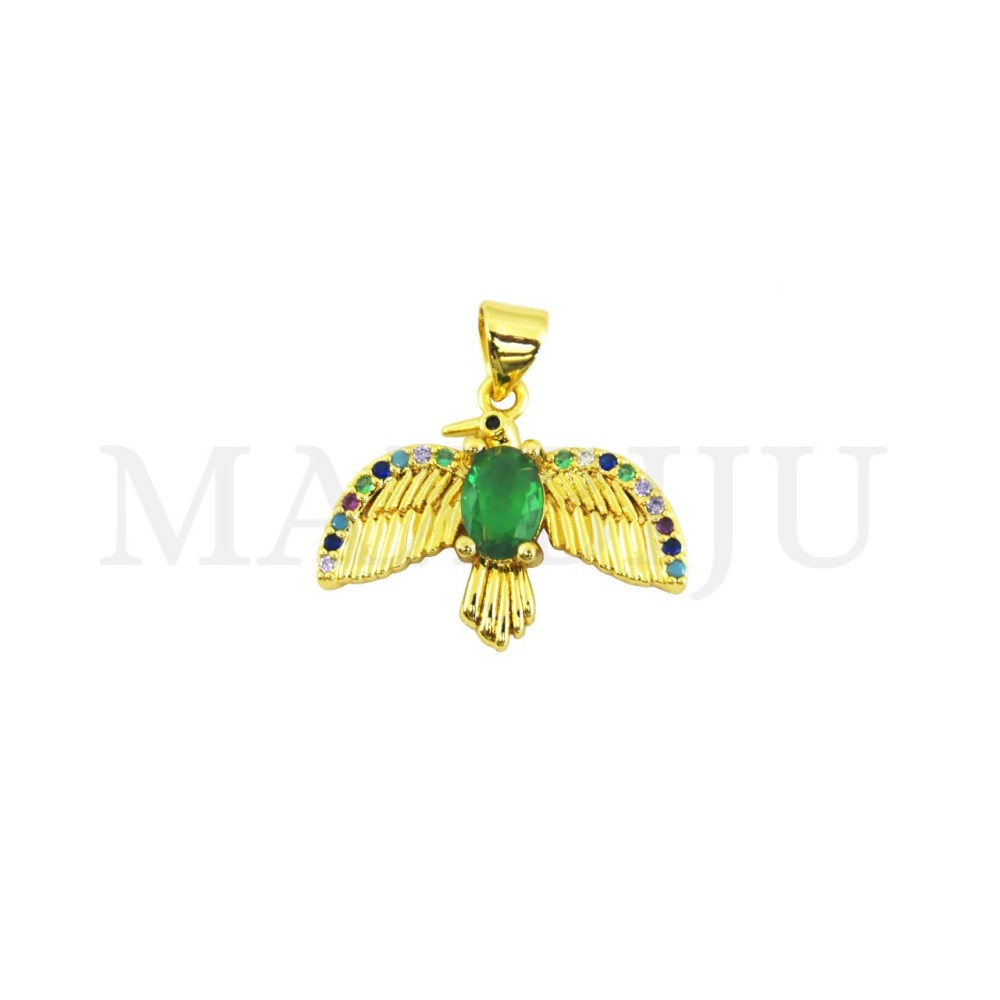 Rhodium-Plated Pendant, 22x17mm.