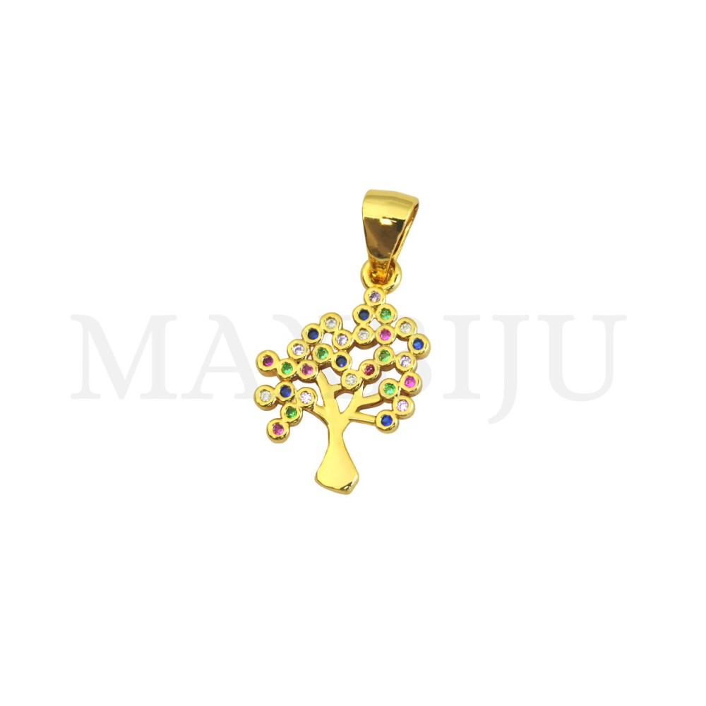 Rhodium-Plated Pendant, 15x20mm.