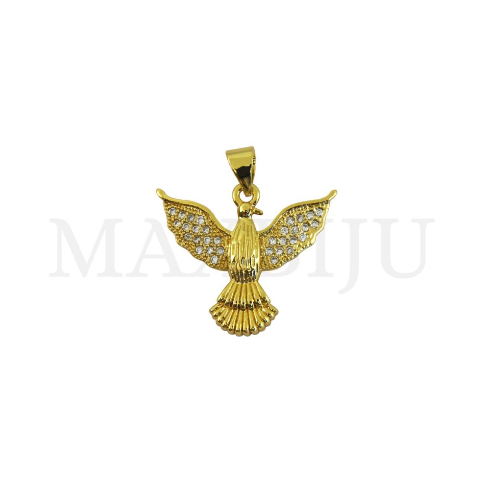 Rhodium-Plated Pendant – Holy Spirit, 22x19mm.