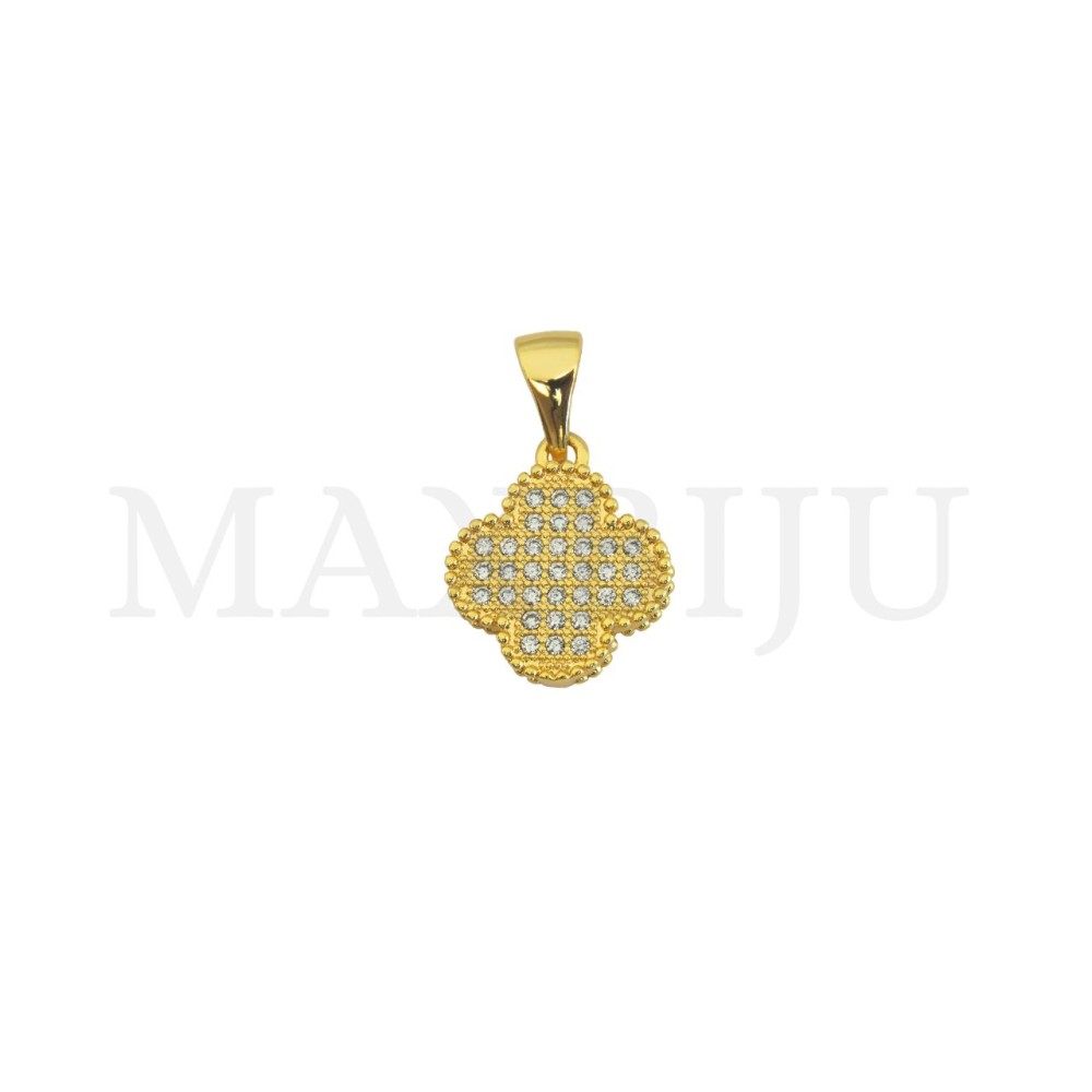 Rhodium-Plated Pendant, 14X16mm.
