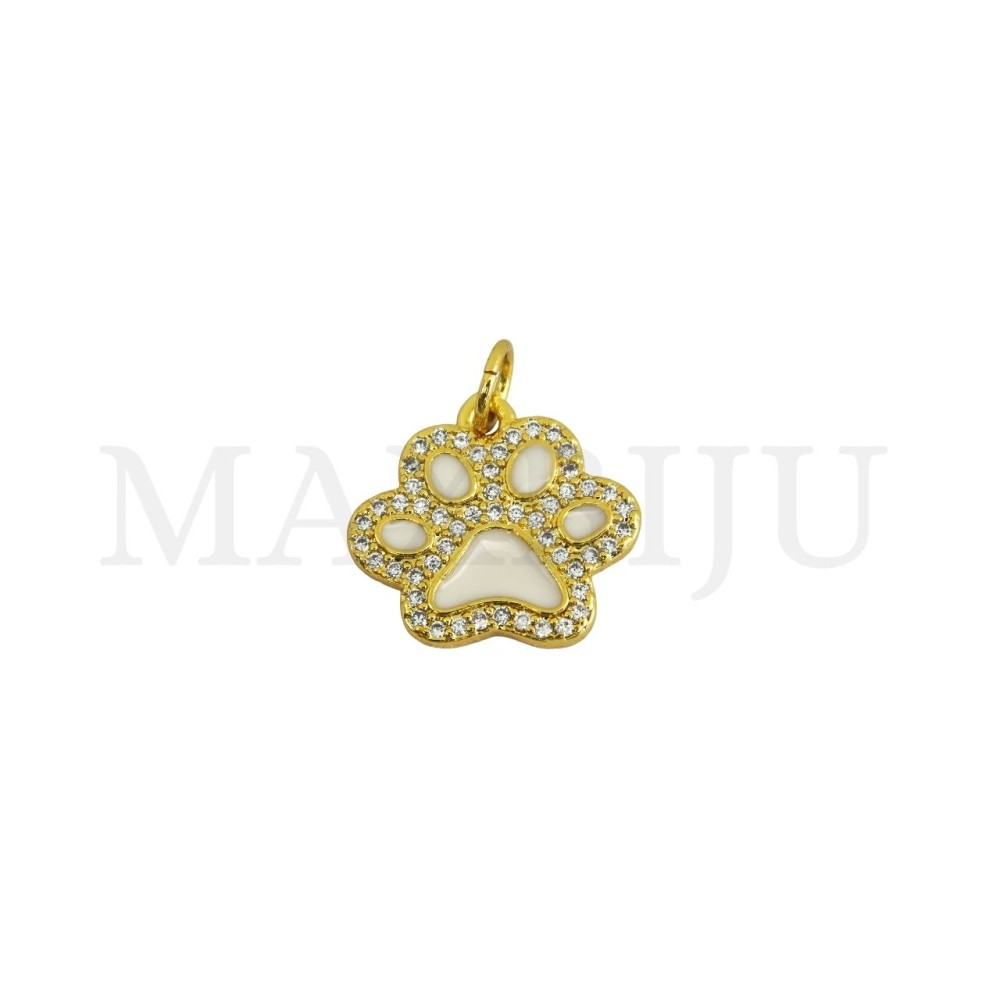 Rhodium-Plated Pendant, 16x14mm.