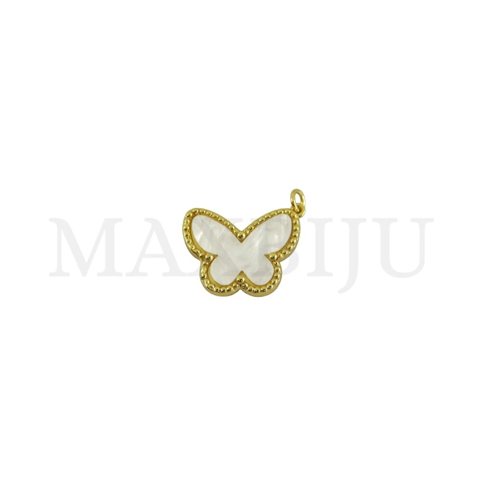 Rhodium-Plated Pendant – Butterfly 18x14mm.