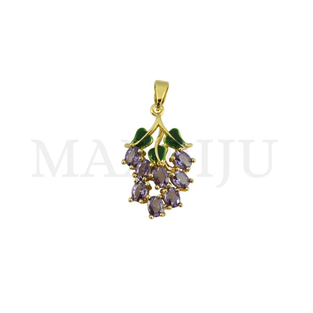 Rhodium-Plated Pendant, 14x23mm.