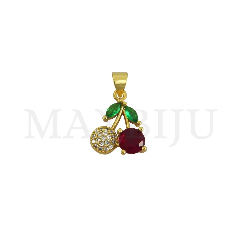 Rhodium-Plated Pendant, 8x17mm.