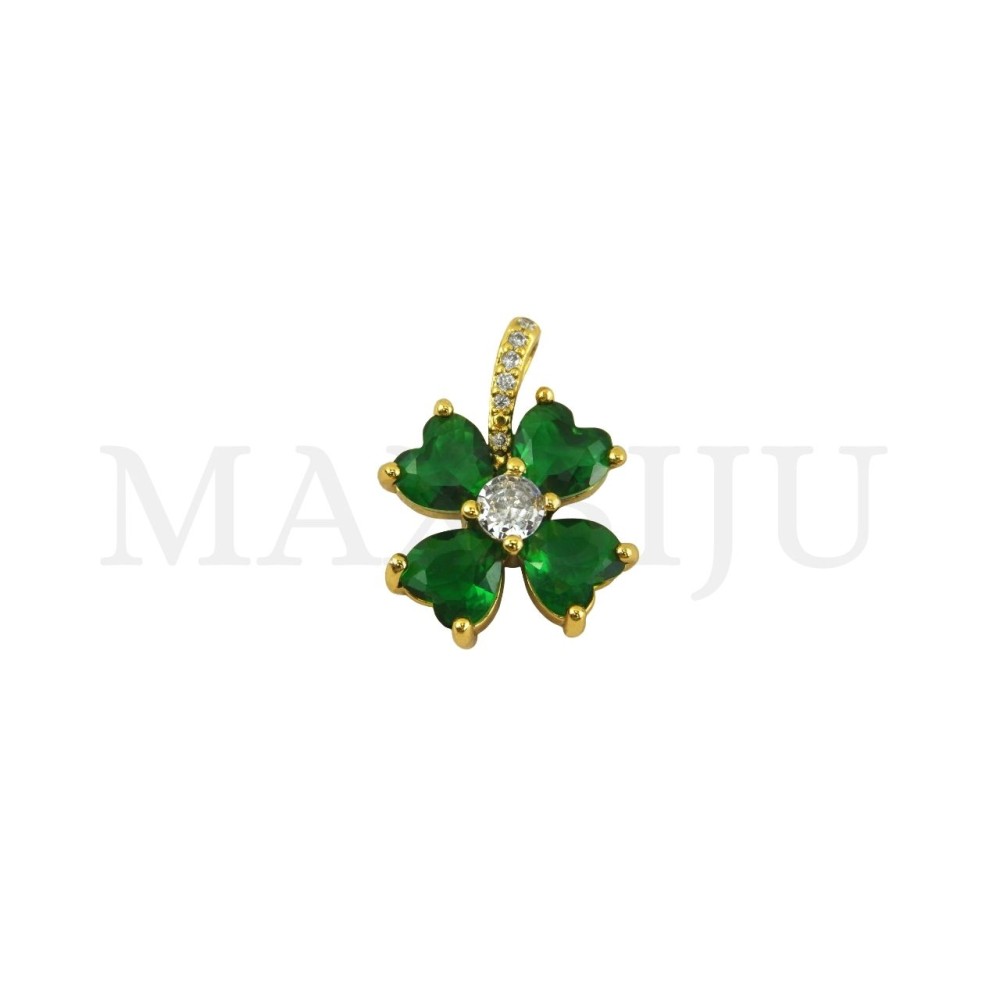 Rhodium-Plated Pendant, 15x21mm.