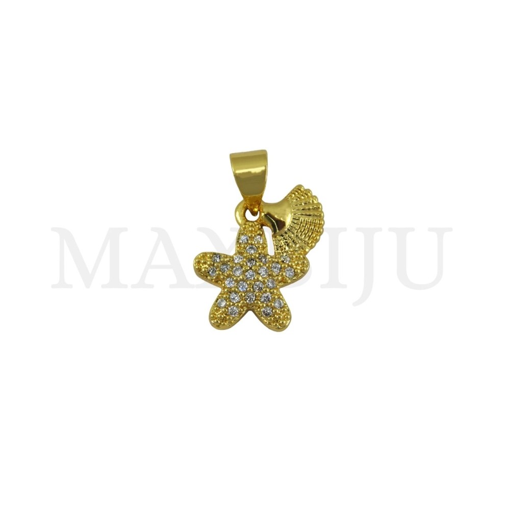 Rhodium-Plated Pendant – Elephant, 14x14mm.